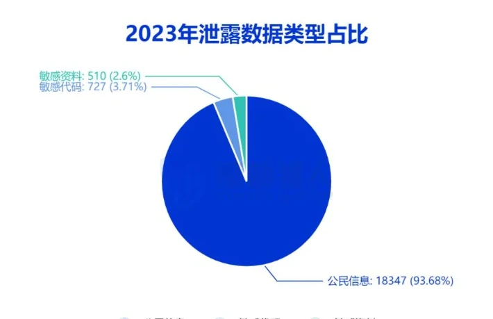 Type and field composition of personal information leak (page 12 of the original report)