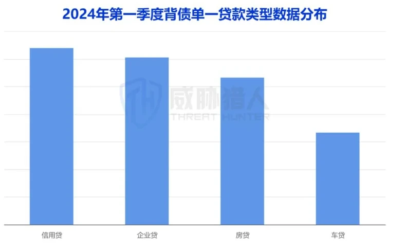 Distribution of types of occupational debt loans in the first quarter of 2024 Figure