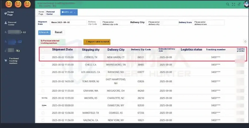 cybercrime sheet search website and logistics single transaction chart