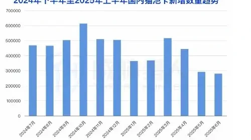 2025 Chart of trends in resource changes in SIM pool cards for the first half of the year (page 7 of the original report)