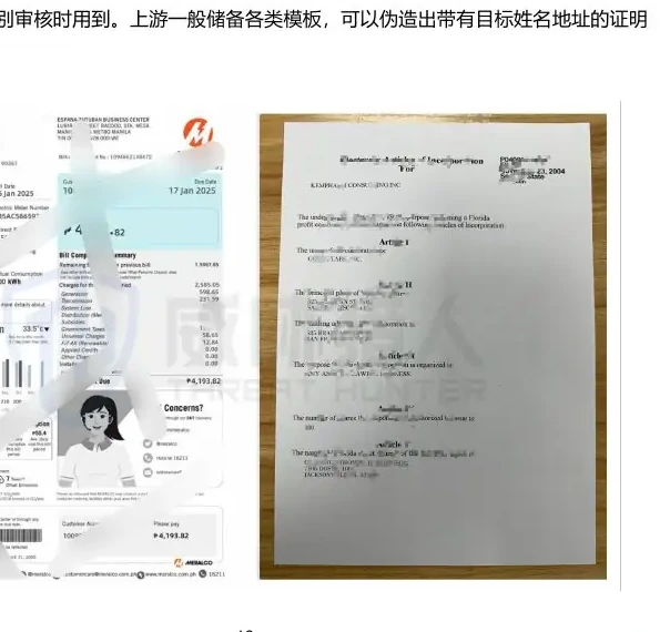 Information on key elements of identification material (page 18 of the original report)